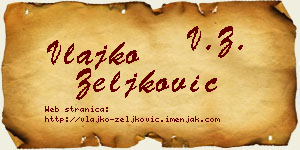 Vlajko Zeljković vizit kartica